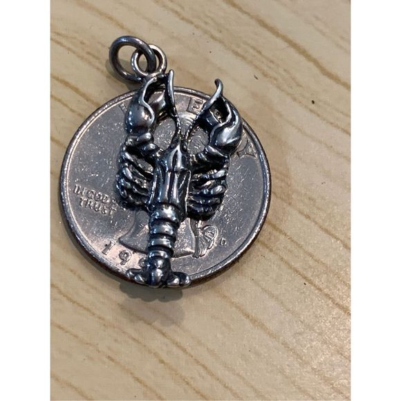 .925 Lobster Sterling Silver Jewelry Charm #seafood - Picture 3 of 4